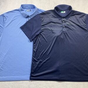 Lot 2 Ben Hogan Performance 3XL Golf Polo Shirt Men's Blue Lightweight
